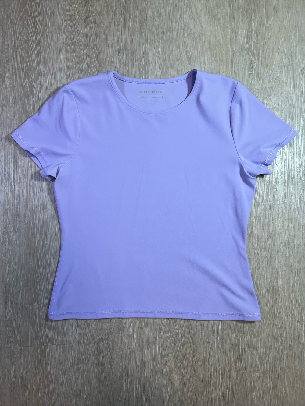 Aritzia Golden Stunning Lavender Crewneck Minimalist Tee